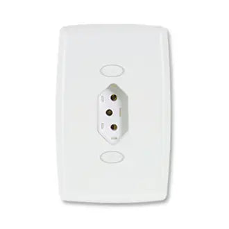 Tomada 2X4 20A 2P+T Branco Safira Ilumi C25