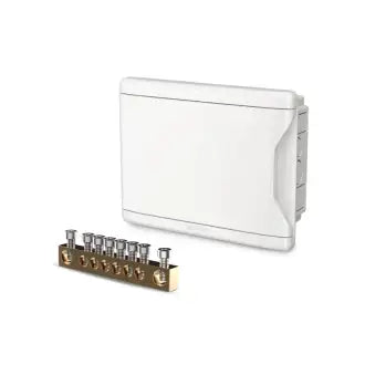 Quadro Disjuntor Pvc Embutir 8 Branco C/Barramento Krona