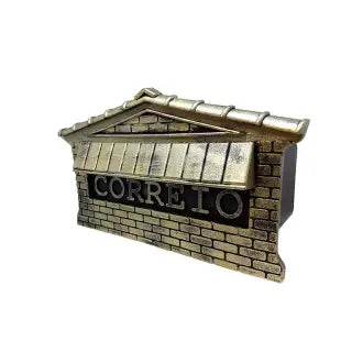 Caixa De Correio Pvc Colonial Dourada