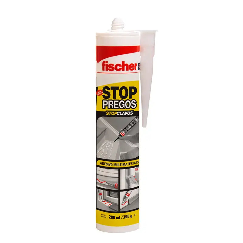 Cola Adesiva Prego Stop 390G Branca Fischer