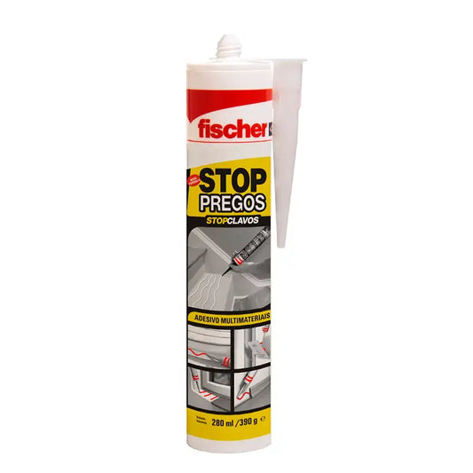 Cola Adesiva Prego Stop 390G Branca Fischer