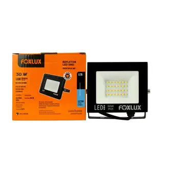 Refletor Led 30W Preto 6500K Foxlux Bivolt