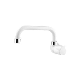 Torneira Pia Parede Bica Móvel Horizontal 1/4V Branca Foz Viqua