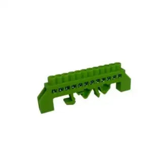 Barramento Terra Din 12 Polos Verde