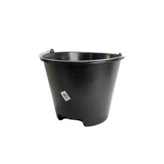 Balde Concreto Plástico 12L Preto Ecoplastic C6