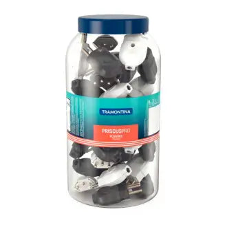 Pino Macho 2P+T 10A Branco/Preto Tramontina C68