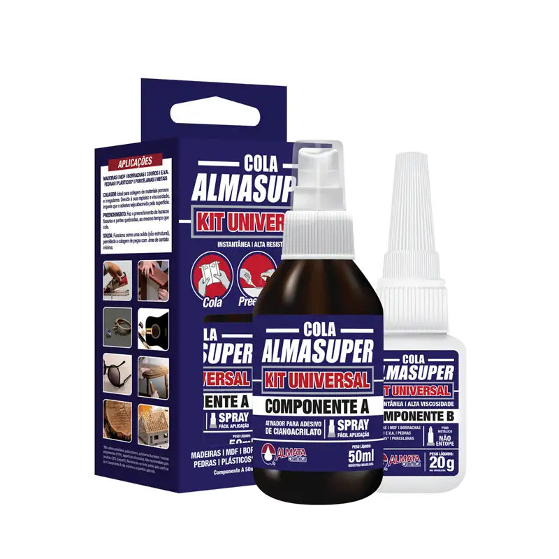 Cola Instantânea 20G Almasuper Kit Univesal