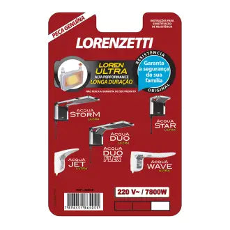 Resistência Ducha Lorenzetti Acqua Ultra 220V/7800W