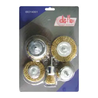 Escova Aço 5 Peças C/Haste 6Mm Disflex