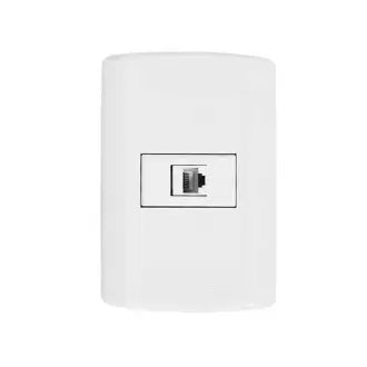 Tomada Rj45 2X4 Modular Branca Pluzie