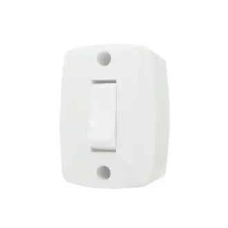 Interruptor Sobrepor 1 Tecla Simples Branco Retangular Ilumi C10