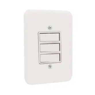 Interruptor 3 Simples 2X4 10A Branco Radial
