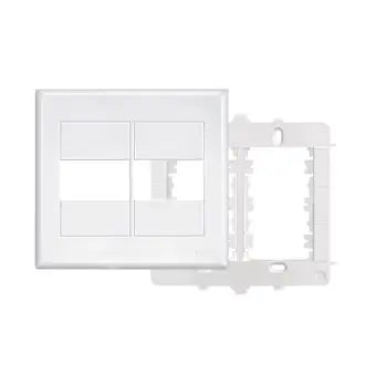 Placa 4X4 C/2 Módulos C/Suporte Branco Fame