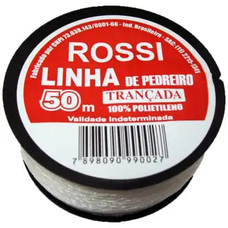 Linha Pedreiro Trançada 50M Branco Rossi