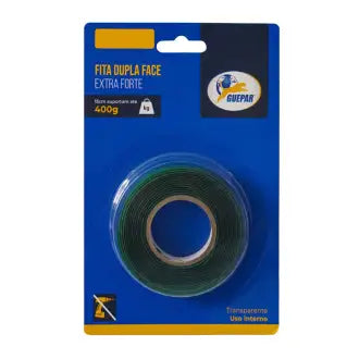 Fita Dupla Face Fixa Forte 12X2m Guepar C1