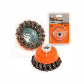 Escova Aço Copo Trançado 63Mmxm14 Bestfer
