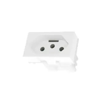 Tomada 2P+T 10A S/Placa Branco Módulo Fame