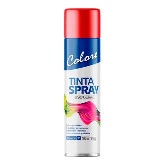 Tinta Spray Metálica Vermelho 6X400 Colore