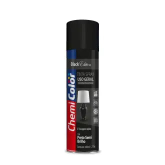 Tinta Spray Preto S/Brilho 6X400 Chemicolor