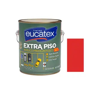 Tinta Piso Interior Exterior Eucatex 3,6L Fosco Vermelho Segurança