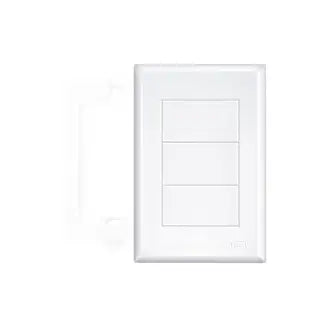 Placa 4X2 Cega C/Suporte Branco Fame