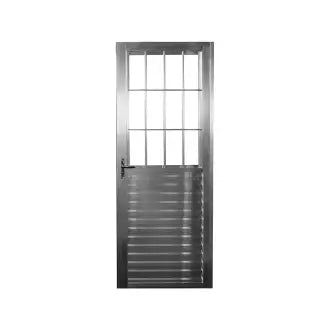 Porta Alumínio Lado Esquerdo Com Postigo 80X210 Liso Quality