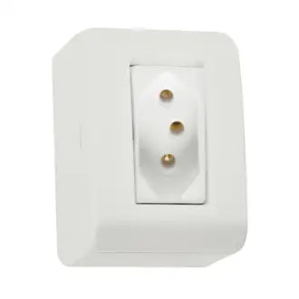 Tomada X Sobrepor 10A Branco Lizflex Tramontina C10