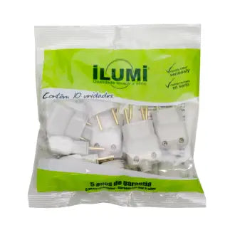 Pino Macho 2P 10A Cinza Ilumi C10