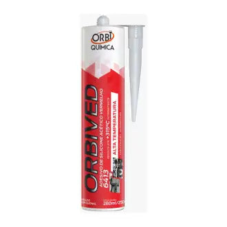 Cola Silicone Alta Temperatura 250G Vermelha Orbi