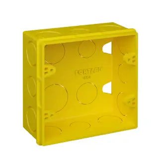 Caixa De Luz 4X4 Plástica Amarela Fortlev