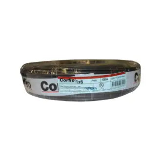 Cabo Flexível 1Kv 6,0Mm Preto Corfio C100
