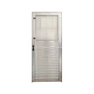 Porta Alumínio Lado Direito C/Postigo 80X210 Esquadrivax