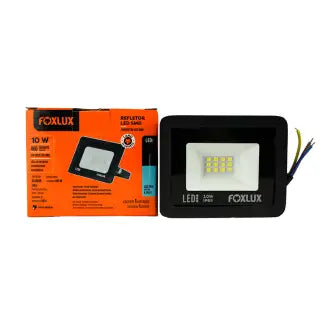 Refletor Led 10W Preto Foxlux Bivolt