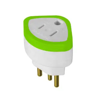 Pino Adaptador 2P+T 10A Colorido P/3Pinos Chato Daneva