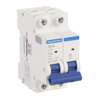 Disjuntor Bipolar 16A Branco Din Tramontina