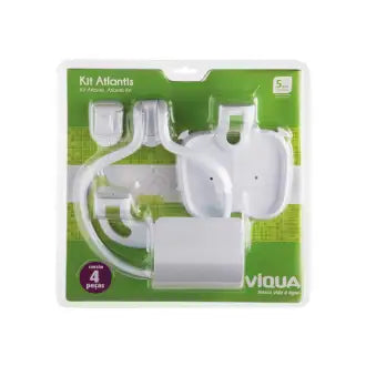 Acessório Banheiro 4 Peças Viqua Abs Branco