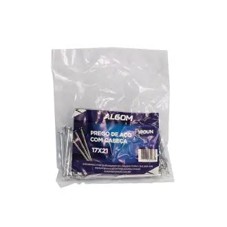 Prego 17X21 Aço Temperado Niquelado C/Cabeça Algom C100