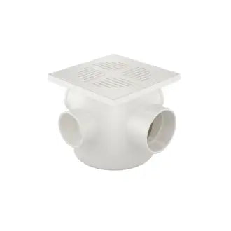 Caixa Sifonada 100X100x50 Quadrada Branca Fortlev