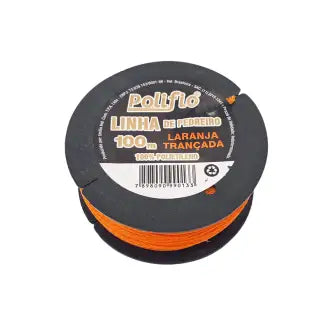 Linha Pedreiro Trançada 100M Laranja Polifio C12