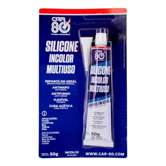 Cola Silicone Acético Transparente 50G Car 80 C12