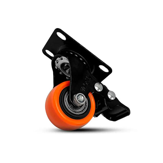 Rodízio Giratório 40Mm Placa C/Freio Black Inova
