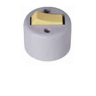 Interruptor Sobrepor 1 Tecla Simples Cinza Redondo Ilumi C10