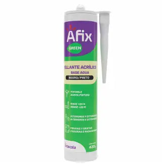 Cola Silicone Base D´Água 430G Preto Afix