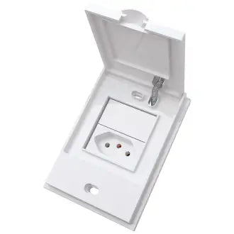 Tomada 2X4 20A Branco Áreas Umidas Blux