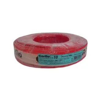 Cabo Flexível 10,0Mm Vermelho Corfio C100