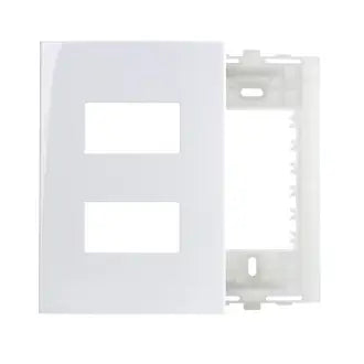 Placa 2X4 2 Postos Afastados Branco Sleek Margirius