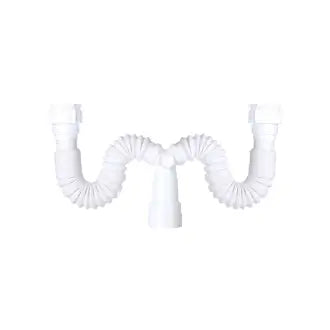 Sifão Sanfonado Duplo Branco 38 A 50Mm Herc