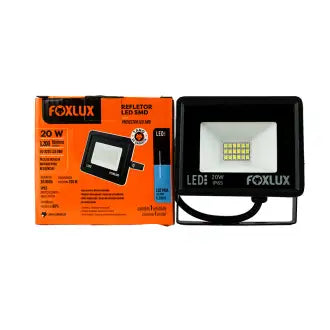 Refletor Led 20W Preto Foxlux Bivolt
