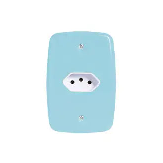 Tomada 2X4 20A Azul Pluzie