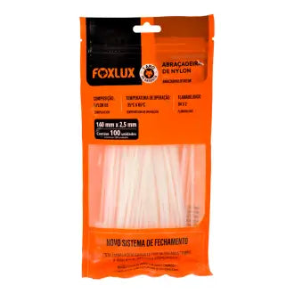 Abraçadeira Nylon 140Mmx2,5 Branca Foxlux C100